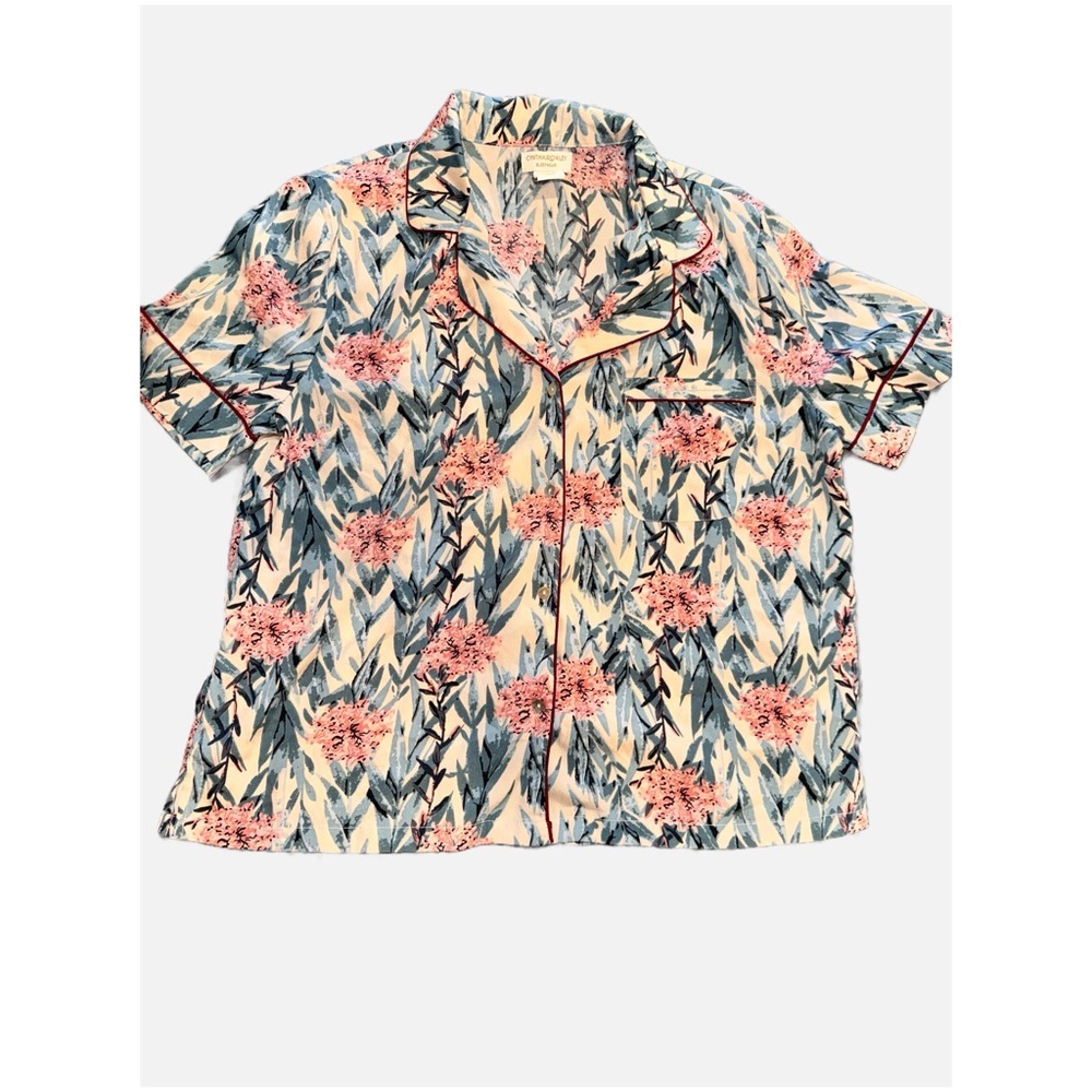 Cynthia Rowley -Women’s Sleepwear Floral Button Down Pajama Shirt Size Medium - Picture 4 of 15